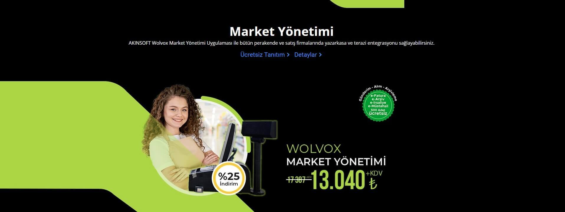akınsoft wolvox market yönetimi