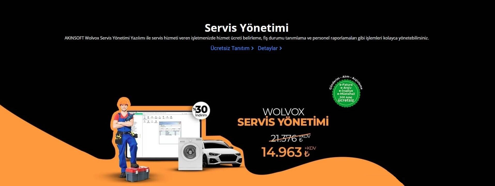 akınsoft wolvox servis otomasyonu