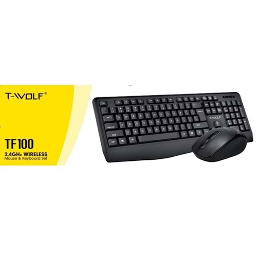 UZMAN T-WOLF TF100 KABLOSUZ KLAVYE MOUSE KİT TÜRKÇE Q
